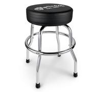 Martin & CO. - Chrome Barstool; Sgabello da Bar per Musicisti; Seduta Imbottita con Logo Co.; Girevole a 360°; Altezza 61,6 cm; Base Cromata Robusta; Facile da Montare
