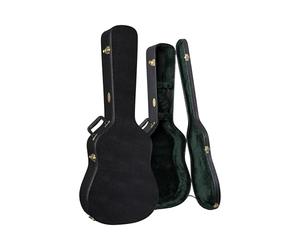 Martin & CO. - Custodia Rigida 3 Strati per Chitarra Dreadnought 14 Tasti - Interno in Velluto Verde - Guscio in Legno Rivestito in Tolex Nero - Made in USA (12C345)