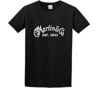 Martin & Co Guitars Logo Mens Tshirt Graphic Size Harajuku Rock Fashion Super Soft aldult T-Shirt Black XL