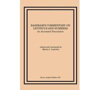 Martin I Lockshin Rashbam's Commentary on Leviticus and Numbers (Tascabile)