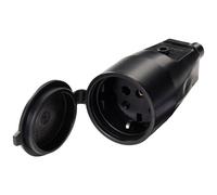 Martin Kaiser 552/sw Presa di sicurezza PVC 250 V Nero IP44