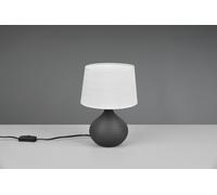 MARTIN LAMPADA DA TAVOLO BASE CERAMICA PERA MARRONE PARALUME SABBIA H. 29CM D. 20CM 1 LUCE ATTACCO E14