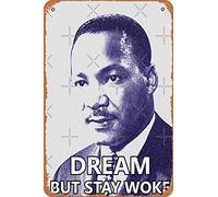 Martin Luther King - Dream But Stay Woke poster vintage metallo targa in metallo 30,5 x 20,3 cm