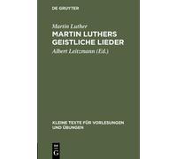 Martin Luther Martin Luthers geistliche Lieder (Copertina rigida)