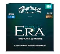 MARTIN - MP550T, Corde Per Chitarra Acustica Phosphor Bronze 13-56 Medium, Serie ERA, Trattamento Lifespan Anticorrosione, Flexible Core, Ball End Con Seta Rossa