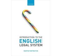 Martin Partington Introduction to the English Legal System (Tascabile)