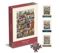 Martin Schwartz ApS - Puzzle con città di Berlino, 1000 pezzi, per adulti, design artistico, con lista degli edifici e poster, 50 x 70 cm, cartone