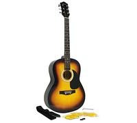 Martin Smith Chitarra acustica con corde, plettri e tracolla per chitarra, Sunburst