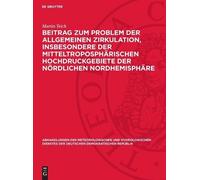 Martin Teich Beitrag Zum Problem Der Allgemeinen Zirkulation, (Copertina rigida)