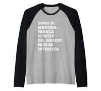 Martina Franca Città Simpatica Uomo Donna Bambino Souvenir Maglia con Maniche Raglan