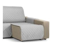 Martina Home Copri Chaise Longue Trapuntato Ambra, 280 cm, Grigio