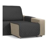 Martina Home Copri Chaise Longue Trapuntato Ambra, 280 cm, Nero