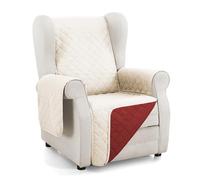 Martina Home Copridivano imbottito reversibile Ambar 1 Posto/Relax Beige Rosso