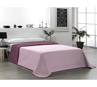 Martina Home Copriletto Bouti reversibile, 100% poliestere, melanzana salmone, letto 135 cm