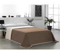 Martina Home Copriletto trapuntato reversibile, 100% poliestere, beige marrone, letto da 105