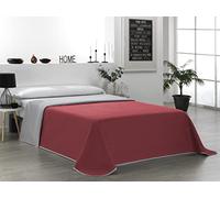 Martina Home Copriletto trapuntato reversibile, 100% poliestere, rosso, grigio, letto da 90