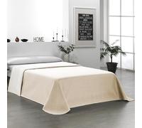Martina Home Copriletto trapuntato reversibile, beige lino, letto 105