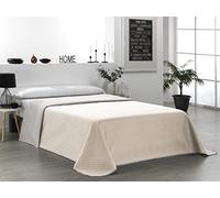 Martina Home Copriletto trapuntato reversibile, beige lino, letto 105