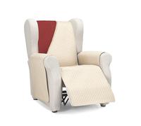 Martina Home Diamond Copridivano imbottito 1 Posto/Relax - Beige/Rossa