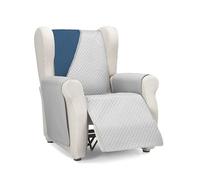 Martina Home Diamond Copridivano imbottito 1 Posto/Relax - Grigio/Blu