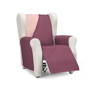 Martina Home Diamond Copridivano imbottito 1 Posto/Relax - Melanzane/Salmone