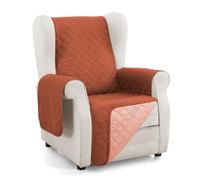 Martina Home Divano imbottito reversibile Ambra 1 posto/Relax Corallo Tegola