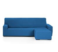 Martina Home - EMILIA - Copri Chaise Longue Elastico - Braccio destro corto (visto di fronte) - Blu Hostess