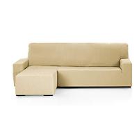 Martina Home - EMILIA - Copri Chaise Longue Elastico - Braccio sinistro corto (visto di fronte) - Beige