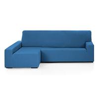 Martina Home - EMILIA - Copri Chaise Longue Elastico - Braccio sinistro lungo (visto di fronte) - Blu Hostess
