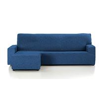 Martina Home Indiana Custodia Chaise Longue, Composizione del Tessuto: 50% Poliestere, 45% Cotone, 5% Elastan. qualità: Jacquard, Blu, Brazo izquierdo Corto (Visto de frente)
