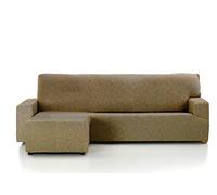Martina Home Indiana Custodia Chaise Longue, Composizione del Tessuto: 50% Poliestere, 45% Cotone, 5% Elastan. qualità: Jacquard, Marrone, Brazo izquierdo Corto (Visto de frente)