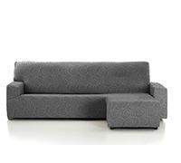Martina Home Indiana Custodia Chaise Longue, Composizione del Tessuto: 50% Poliestere, 45% Cotone, 5% Elastan. qualità: Jacquard, Grigio, Brazo derecho Corto (Visto de frente)
