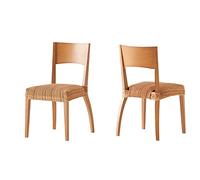 Martina Home Set di 2 coprisedili per Sedia Modello MEJICO, Colore Doré, Misura 40-50 cm Larghezza