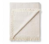 Martina Home Spiga Foulard Multiuso, 80% Cotone, 20% Poliestere, Ecru, 130 x 180