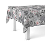 Martina Home Tovaglia in tela cerata Jucar, 250 x 140 cm, colore: grigio