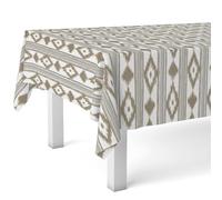 Martina Home Tovaglia in tela cerata MALLORCHI, marrone, 250 x 140 cm