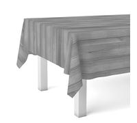 Martina Home Tovaglia in tela cerata Wood, 180 x 140 cm, colore: grigio
