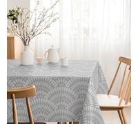 Martina Home Tovaglia resinata Cies, rotonda, 140 cm, colore: grigio