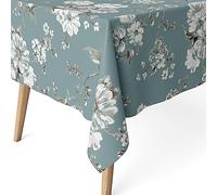 Martina Home Tovaglia resinata Daniela, 140 x 140 cm, colore: turchese