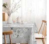 Martina Home Tovaglia resinata Daniela, rotonda, 140 cm, colore: grigio