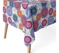Martina Home Tovaglia resinata Mikonos, 260 x 140 cm, colore: lilla