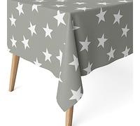 Martina Home Tovaglia resinata Polar, rotonda, 140 cm, colore: grigio