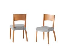 Martina Home Tunez Pack 6 unità di copridisedia per sedie colore Grigio anima, Confezione da 6 posti