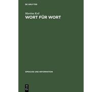 Martina Keil Wort für Wort (Copertina rigida) Sprache Und Information