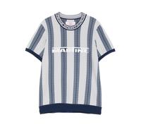 Martine Rose - Girocollo a Coste con Logo Jacquard - - Tops - Uomo - Blu - L