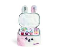 MARTINELIA - Vanity Trucco Coniglio in pelliccia sintetica - Cofanetto per trucco per bambini - Set bellezza ragazza - Smalto per unghie, rossetto e ombretti e vanity - Confezione regalo per ragazza