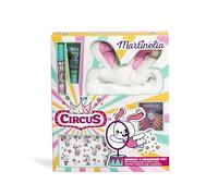 MARTINELIA - Cofanetto trucco per bambini e fascia per capelli - Cofanetto bellezza ragazza - 4 ombretti + 2 lucidi + 1 fascia + adesivi coniglio - Regalo ragazza