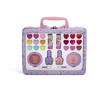 MARTINELIA - Cofanetto trucco per bambini + valigetta - Set bellezza ragazza: 9 ombretti, 9 lucidalabbra, 2 rossetti per labbra, 2 vernici, 2 blush - Regalo per ragazza dai 3 anni
