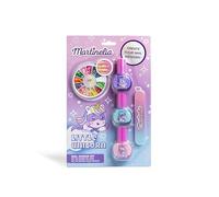 MARTINELIA - Kit manicure unicorno per bambini - Set Nail Art - 3 smalti per unghie rosa, blu e viola + 1 lime e decorazioni per le unghie - Smalto all'acqua da 3 anni - Regalo per ragazza