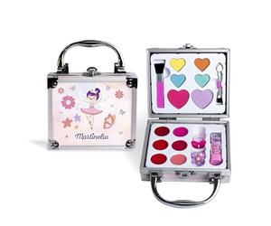 MARTINELIA - Mini Valisetta per il trucco per bambini - Set di bellezza Fata - 6 ombretti + 6 lucidi + 1 rossetto + 2 pennelli + 2 anelli - Trucco per bambini - Confezione regalo ragazza